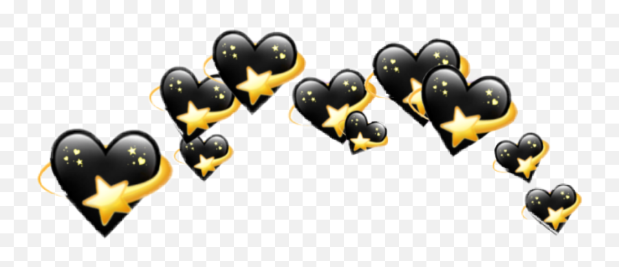 Freetoedit Heart Emoji Black Head Crown Circle Glitter - Black Heart Crown Transparent,Bullet Emoji