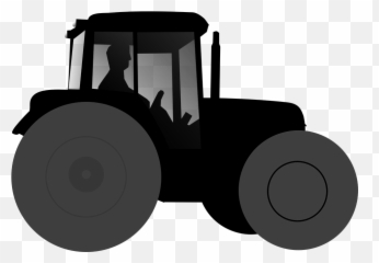 Free Farmer Tractor Vectors - Cartoon Black Emoji