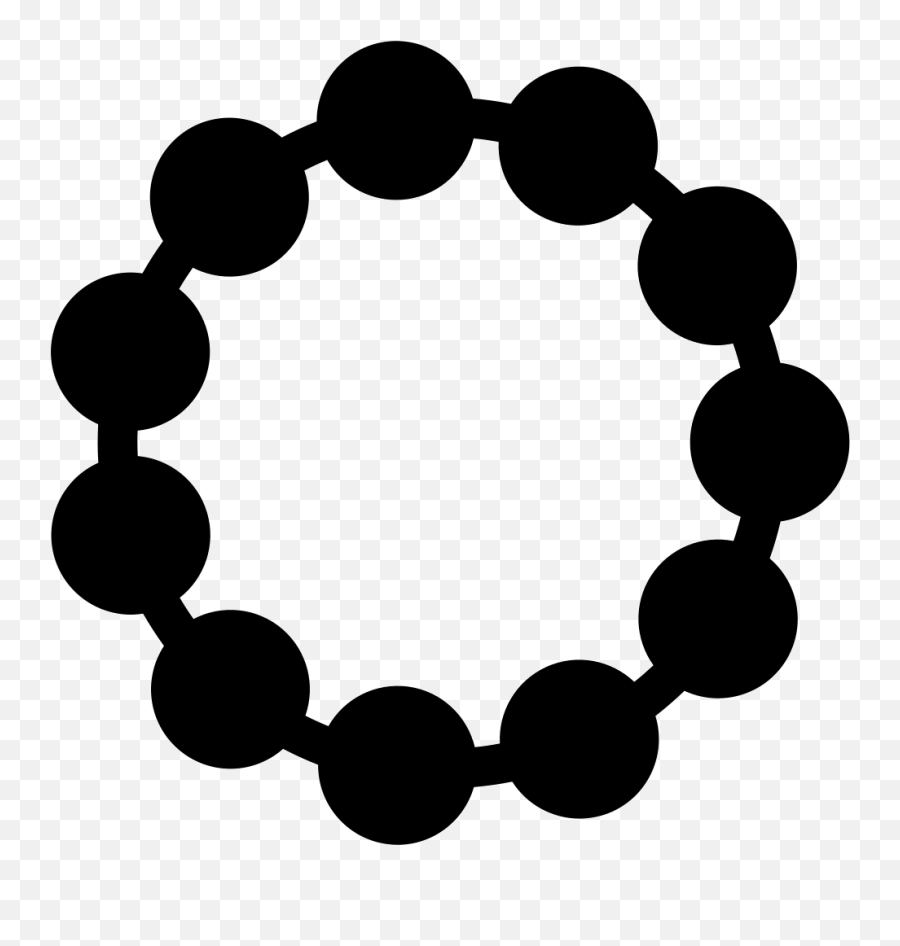 Necklace Svg Black Transparent Png - Beaded Bracelet Icon Png Emoji,Festivus Pole Emoji
