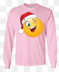 Santa Claus Christmas Emoji T Shirt G240 Gildan Ls Ultra Cotton T - Shirt Sweatshirt,Juggling Emoji