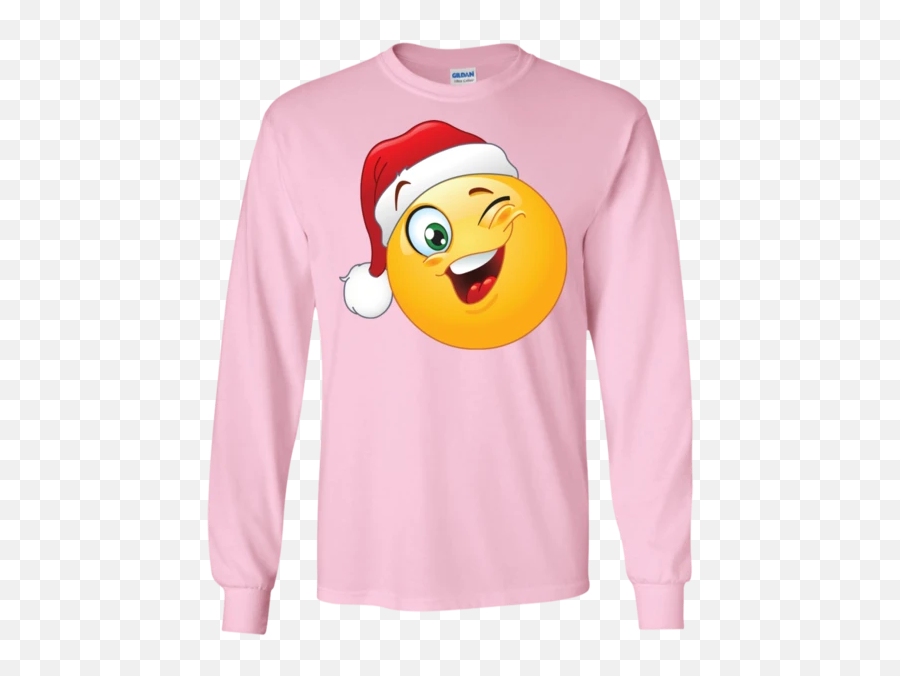 Santa Claus Christmas Emoji T Shirt G240 Gildan Ls Ultra Cotton T - Shirt Sweatshirt,Juggling Emoji