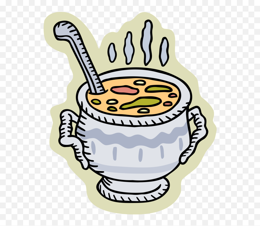 Download Spoon In A Cup Of Hot Soup Becomes Warmer - Soup Clip Art Emoji,Stew Emoji