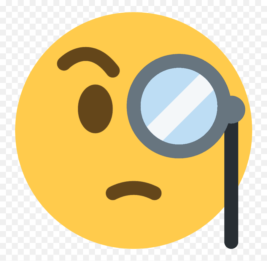 Face With Monocle Emoji Clipart Free Download Transparent - Monocle Emoji,Nerd In Emoji