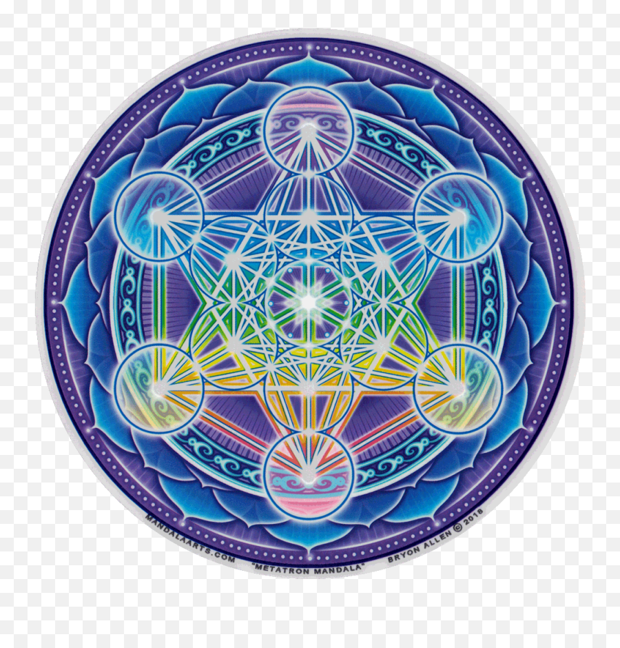 Decal Circular 45u201d Translucent Window Sticker Celtic - Mandala Metatron Emoji,Pentagram Emoji