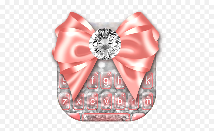 Pink Diamond Bow Keyboard Theme - Aplikacionet Në Google Play Bow Emoji,Diamond Ring Emoji