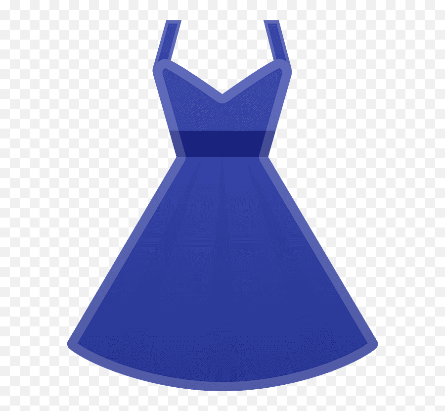 Dress Emoji Clipart - Blue Dress Icon Png,Emoji Print Clothes