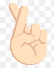 Crossed Fingers Emoji Clipart - Transparent Background Png