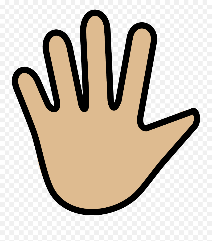 Hand With Fingers Splayed Emoji Clipart Free Download - Fingers Clipart,Android Hand Emoji