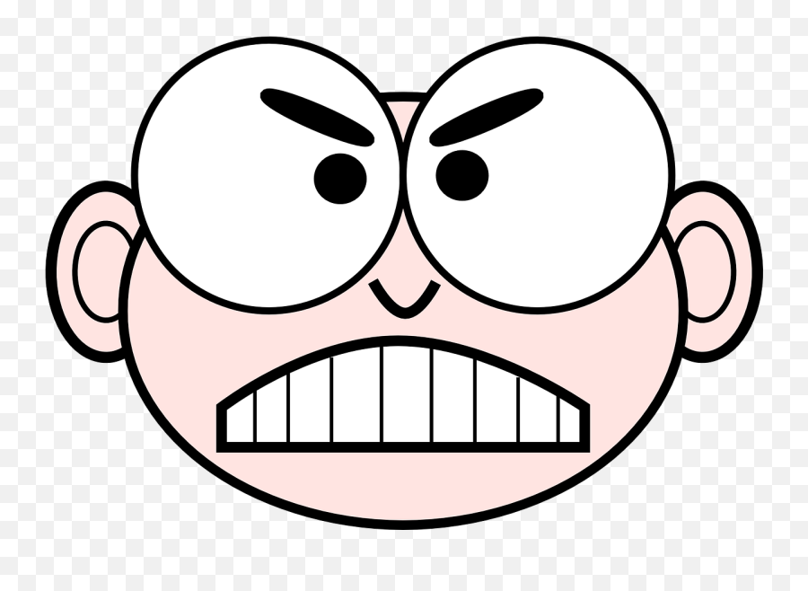 Face Cartoon Angry Glasses Aggressive - Insanity Crazy Clipart Emoji,Grumpy Emoticon