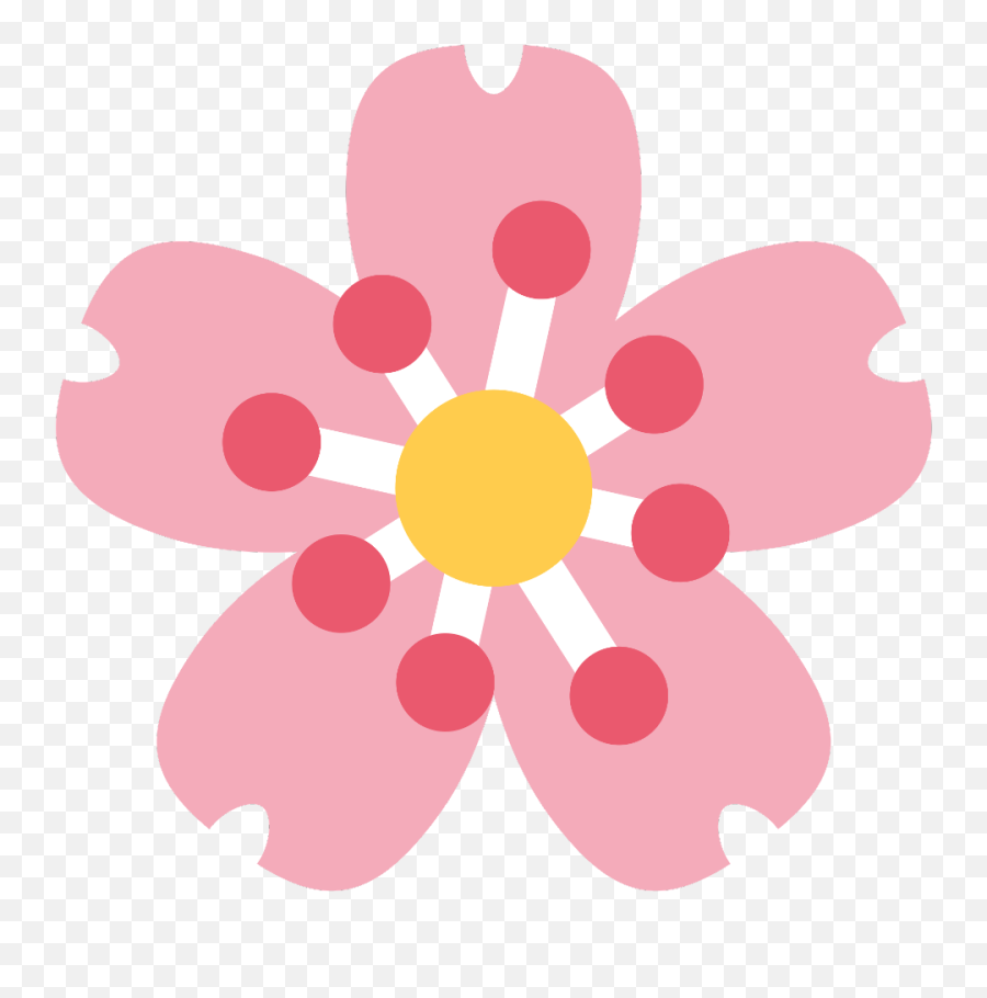 Flower Hibiscus Emoji Twitter Sticker Freetoedit - Cherry Blossom Emoji,Hibiscus Emoji