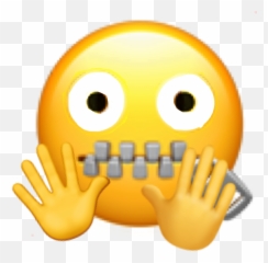 The Newest Asustado Stickers - Iphone Emoji With Zipped Mouth