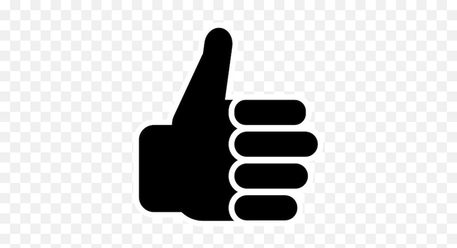 Symbol With Left Hand - Thumbs Up Logo Png Emoji,Raised Hand Emoticon