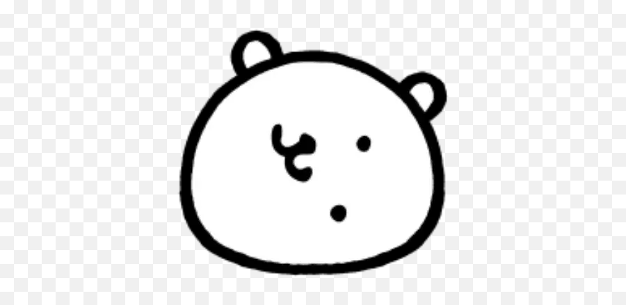 W Bear Emoji Whatsapp Stickers - Sticker,Black Bear Emoji
