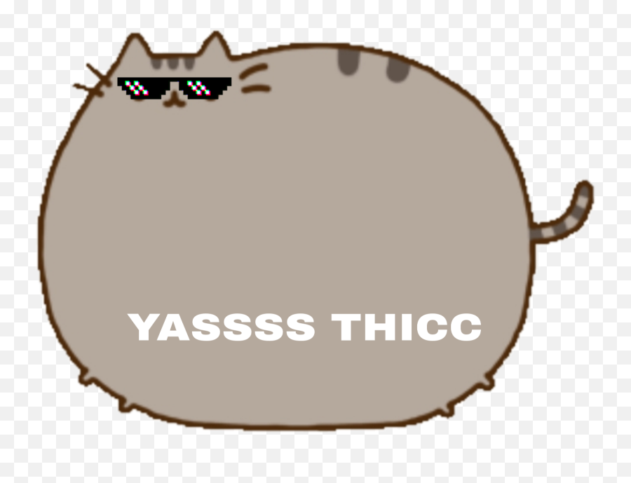 Thicc - Pusheen The Cat Emoji,Thicc Emoji
