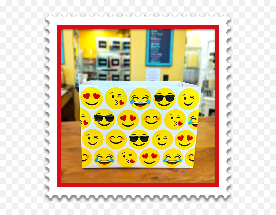 Emoji Gift Basket - Postage Stamp,Popcorn Emoji