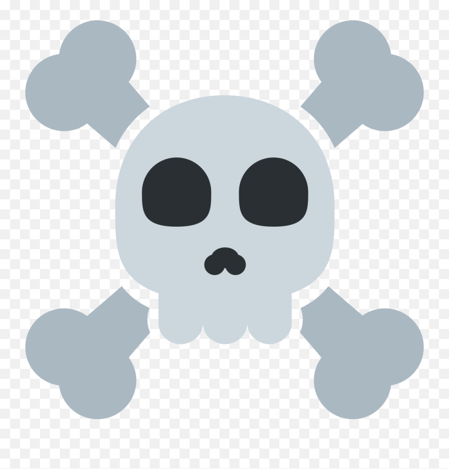 Twemoji2 2620 - Skull Crossbones Emoji,Panda Emoji
