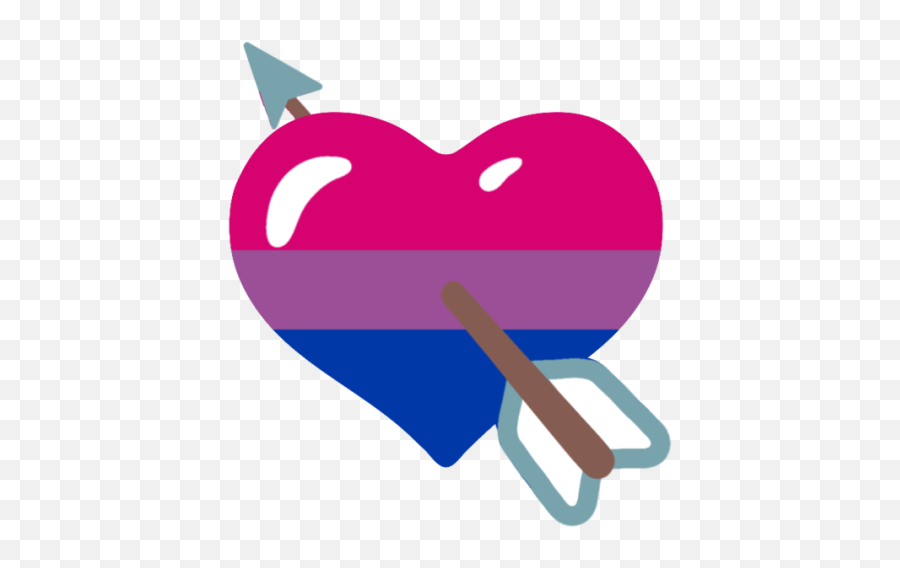 Pride Heart Emojis - Pansexual Heart Emoji Transparent,Bisexual Flag Emoji