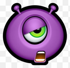 Pink Eyes Clipart Halloween Monster - Emoticon Emoji