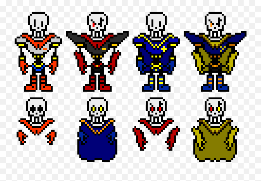 Pixel Art Gallery - Outerfell Papyrus Pixel Art Emoji,Papyrus Emoji