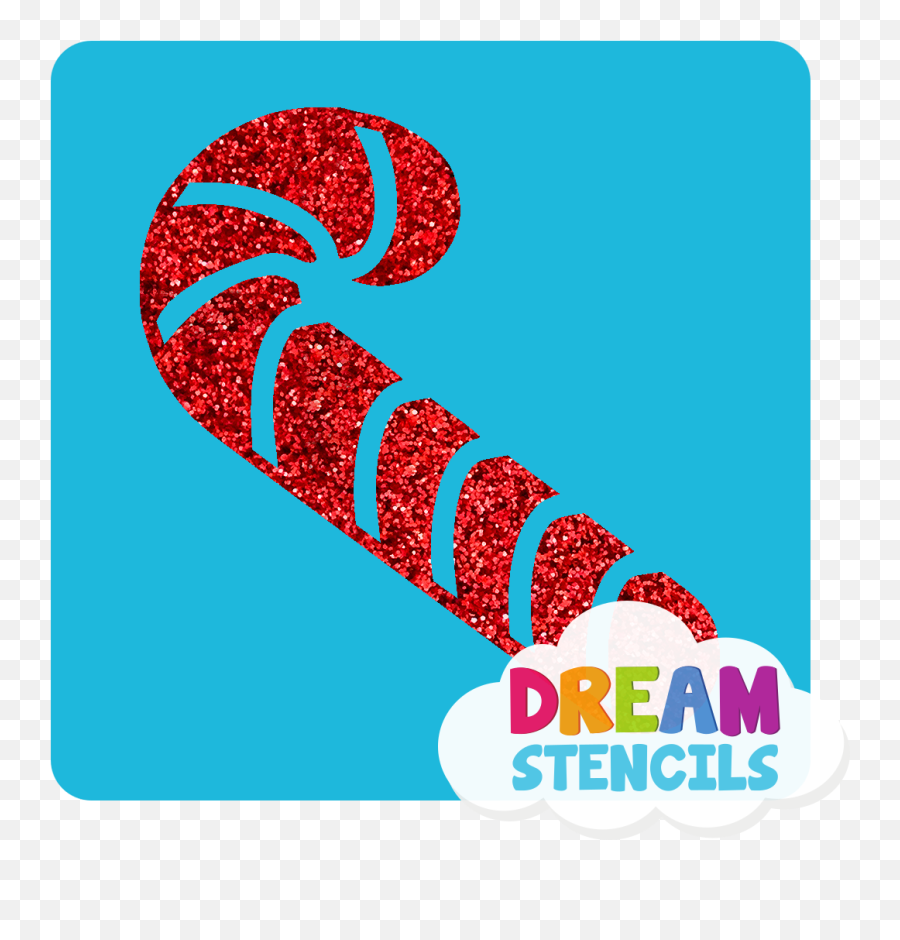 Candy Cane Glitter Tattoo Stencil - Hp 5pc Pack Glitte Stencils Emoji,Candycane Emoji