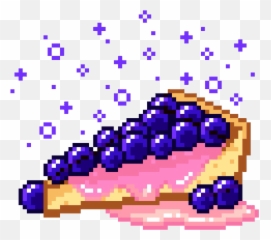 Pixel Kawaii Cake Blueberry Blue Cute - Pixel Blueberry Emoji,Blueberry Emoji