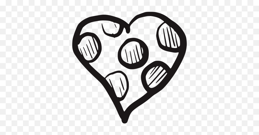 Hand Drawn Heart With Dots Free Svg - Language Emoji,Cupid Heart Emoji