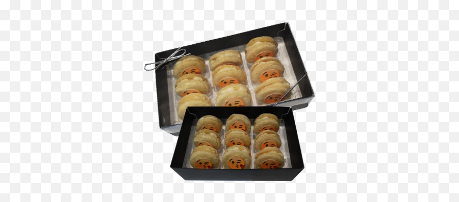 Appetizer Sandwich Cookies With Kiss Emoji - Pionono,Emoji Cookie Cake