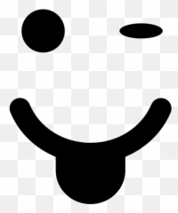 Winking Emoticon With Tongue Out Of - Carita Feliz Lengua Afuera Emoji