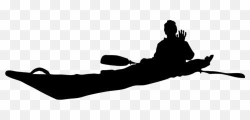 Sea Kayak Canoe Paddle Clip Art - Black Shadow Png Emoji