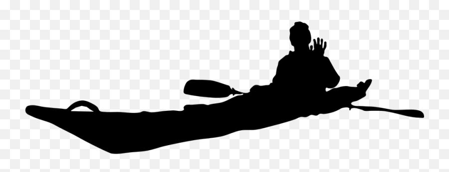 Sea Kayak Canoe Paddle Clip Art - Black Shadow Sea Png Emoji,Canoe Emoji