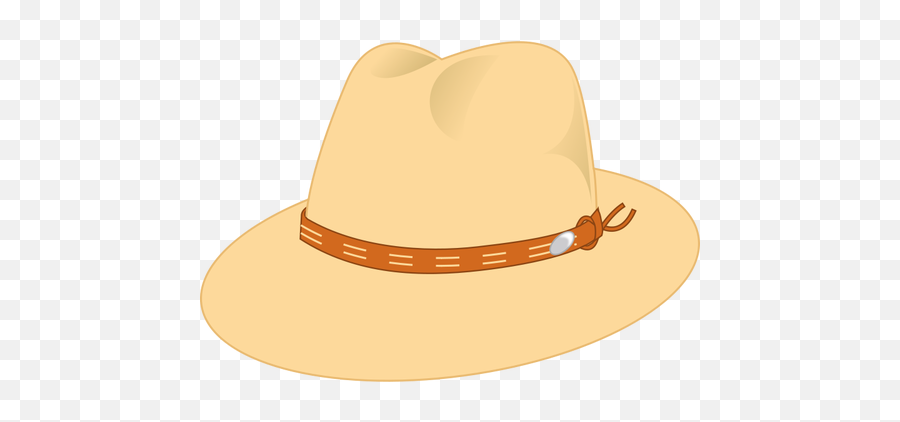 Panama Style Hat Vector Drawing - Summer Hat Vector Emoji,Summer Emojis