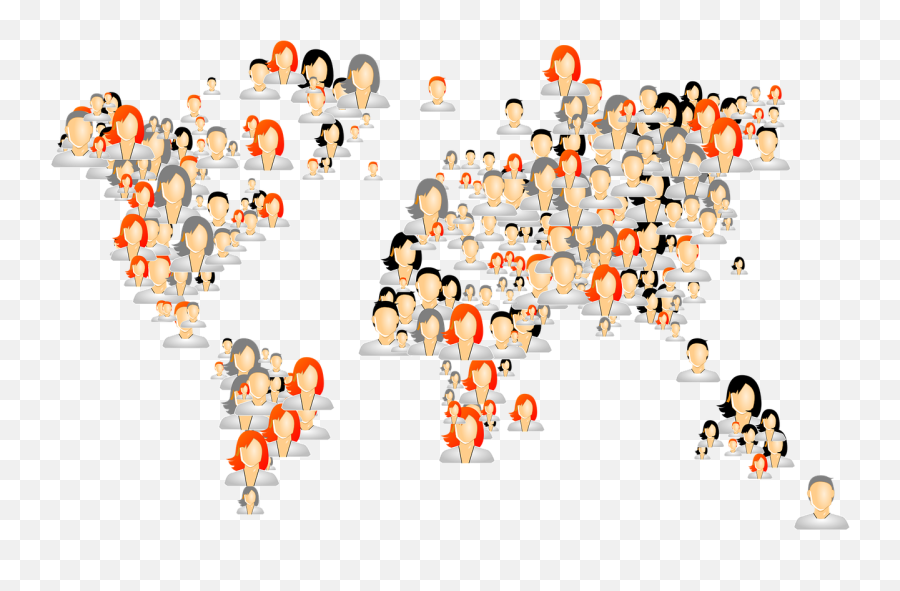 Avatars World Map People Humans Persons - People Around The World Cartoon Emoji,Emoji Girl Magnifying Glass Earth