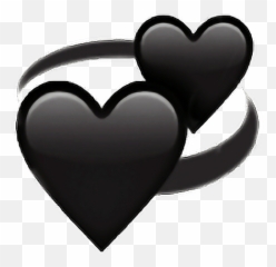 Freetoedit Heart Emoji Iphone - Black And Blue Heart Emoji - free