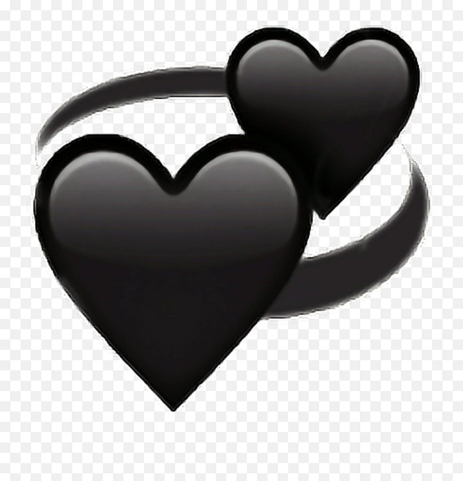 Black Love Heart Followback Followme - Two Black Heart Emoji,Love Emoji Iphone