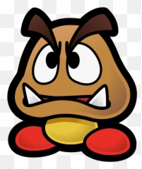 Super Mario - Paper Mario The Thousand Year Door Goomba Emoji,Mario Bros Emoji