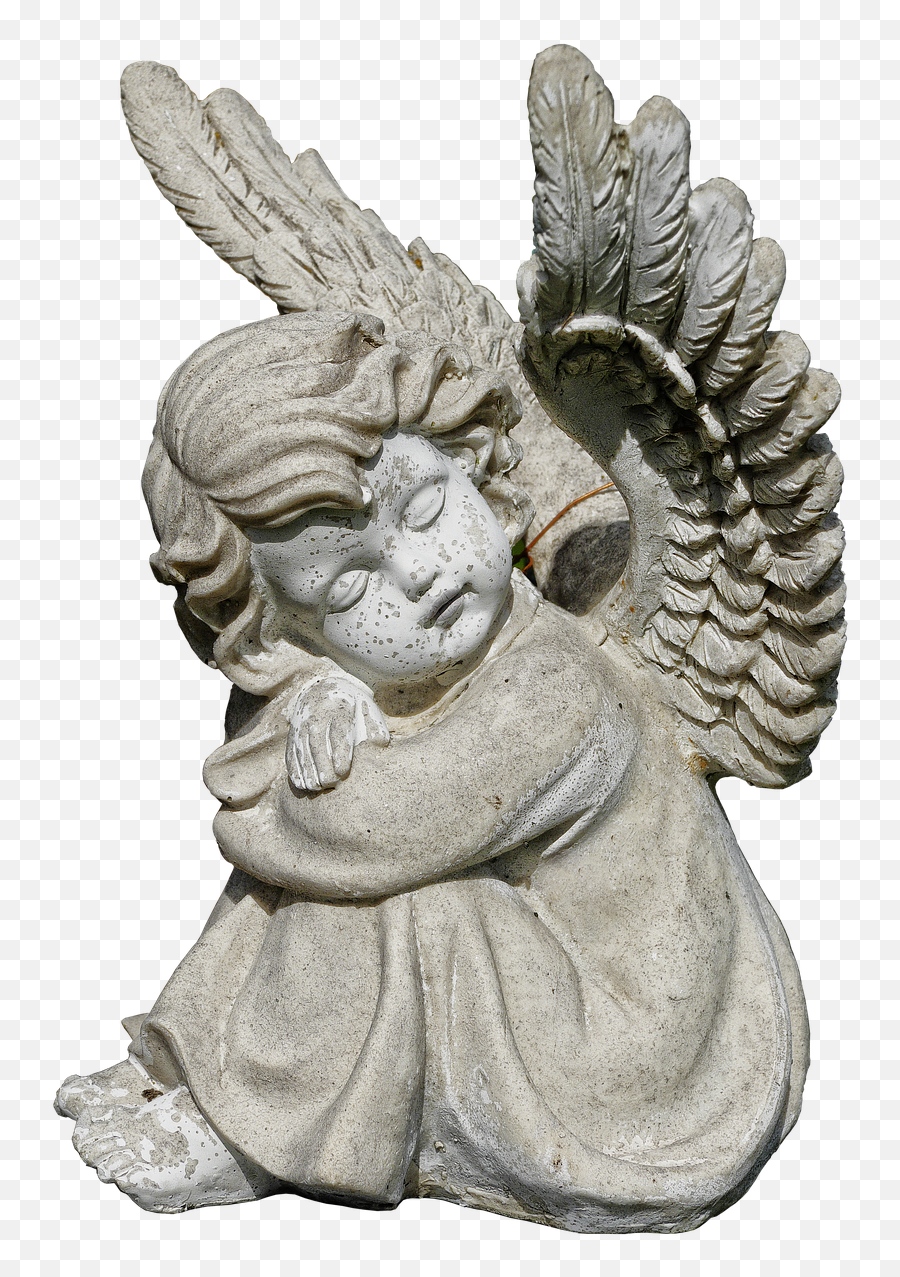 Figure Angel Cherub Sitting Ceramic - Angel Emoji,Guardian Angel Emoji