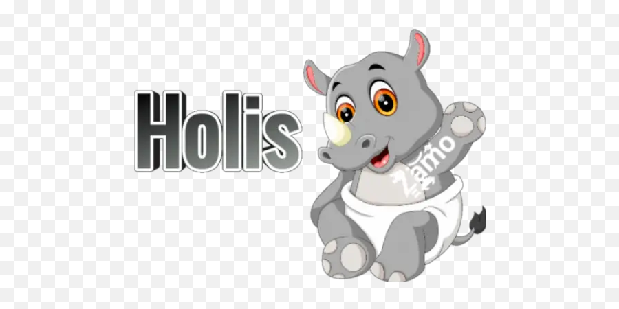 Animales Bebés Stickers For Whatsapp - Rinoceronte Bebê Em Desenho Emoji,Donkey Emoji Android