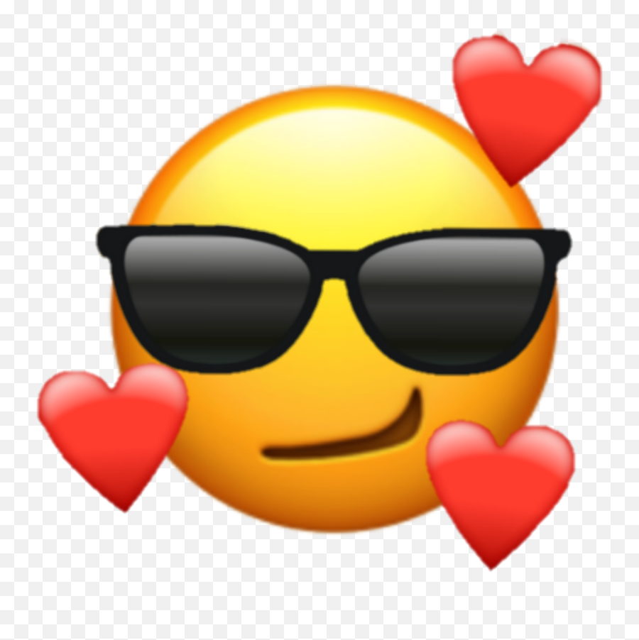 Emoji Heart Safado Oculos Glasses Emojiheart Emojiglass - Heart,Glasses Emoticon