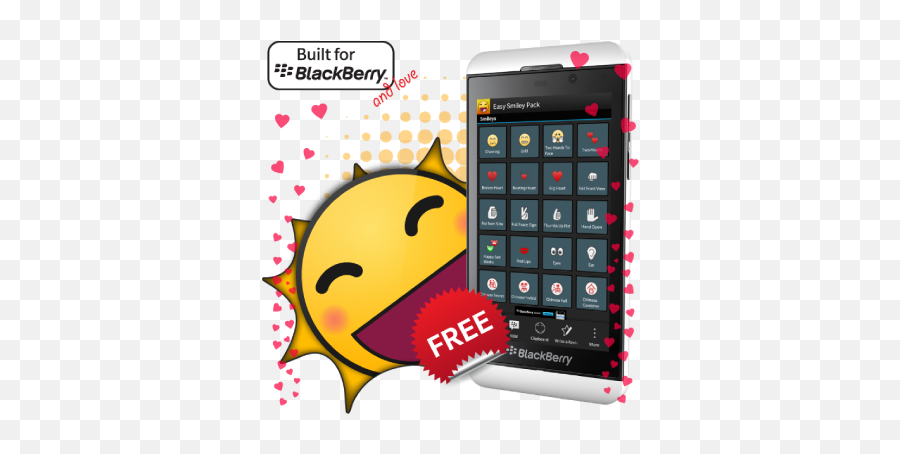 Happy Valentines Day With Easy Smiley Pack For Blackberry - Blackberry Emoji,Bb Emoticons