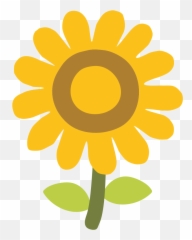 Sunflower Clipart Emoji - Cartoon Sunflower Clipart Png,Sunshine Emoji