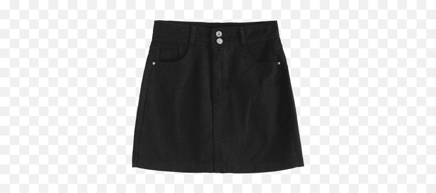 Zip Fly High Waisted Mini Denim Skirt - Miniskirt Emoji,Black Emoji Skirt