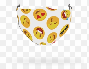 Emoji Pattern Face Covering Print 2 - Smiley