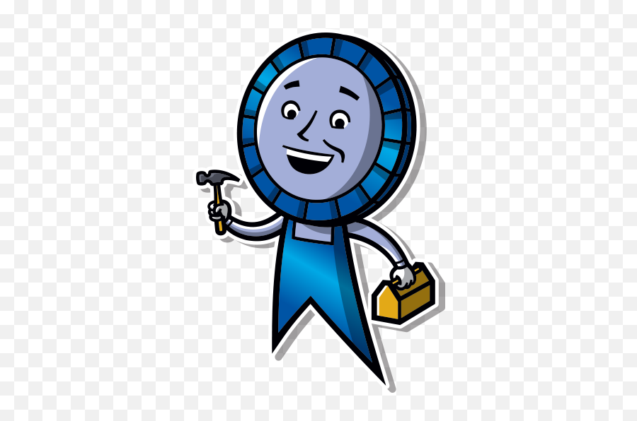 Blue Ribbon Roofing - Clip Art Emoji,Raise The Roof Emoticon