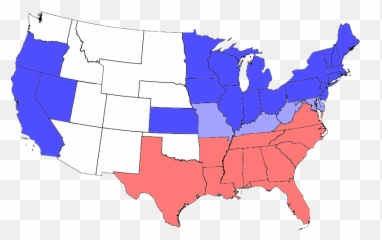Usa Map 1864 Including Civil War Divisions - Union The Emoji
