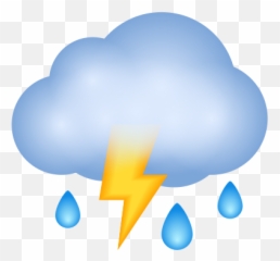 Cloud With Lightning And Rain Icon - Heart Emoji