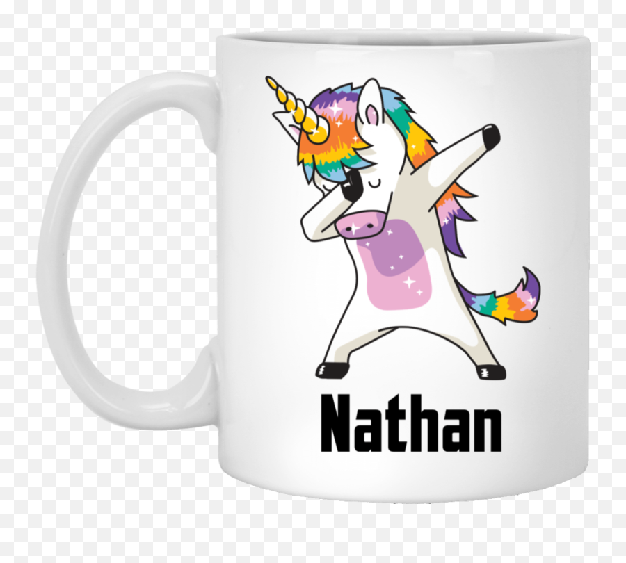 Nathan Baby Name For 2020 Personalised Unicorn Coffee Mug White Mug Emoji,Coffee Mug Emoji