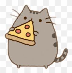 Pusheen Cat Pizza Kawaii Cute Kitty - Kawaii Cute Pusheen Drawings Emoji,Pusheen The Cat Emoji