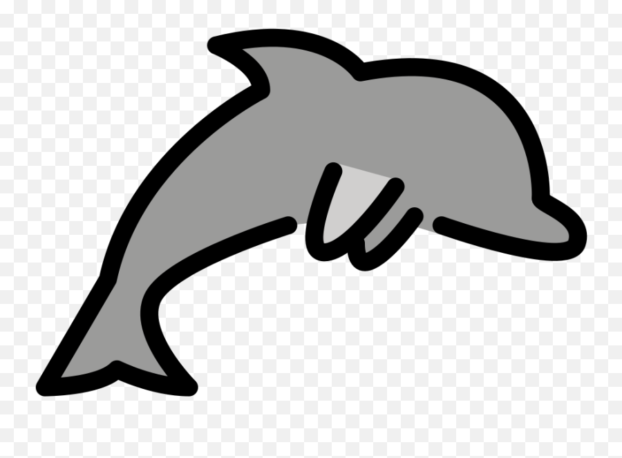 Openmoji - Common Bottlenose Dolphin Emoji,Dolphin Emoji