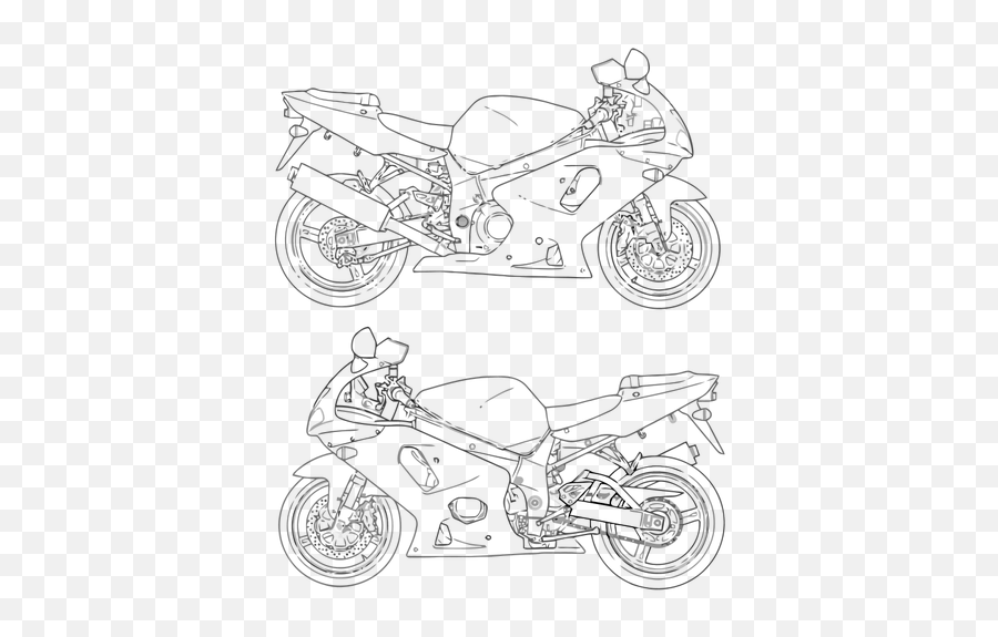Motorcycle Outline Vector - Motorcycle Outline Drawing Emoji,Harley Davidson Emoji
