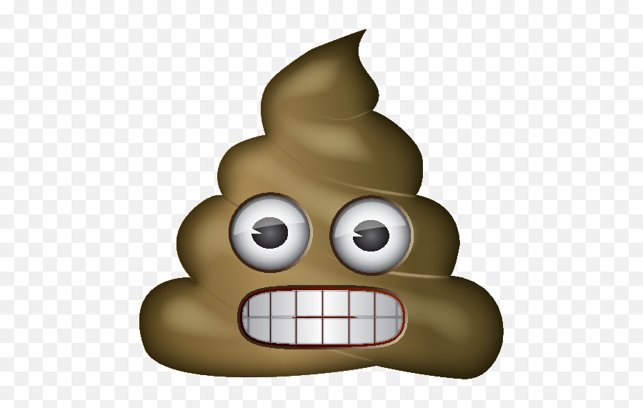 Emoji - Bull Poop Emoji,Grimacing Emoji